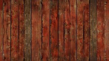 Rustic Red Wooden Plank Texture photo