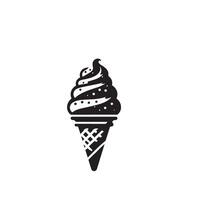 Ice-cream silhouette on white background. Ice-cream logo,illustration vector