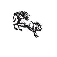 Horse silhouette on white background. Horse logo vector