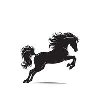 Horse silhouette on white background. Horse logo vector