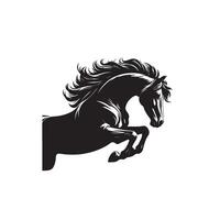 Horse silhouette on white background. Horse logo vector