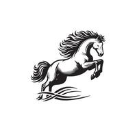 Horse silhouette on white background. Horse logo vector