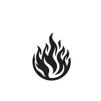 fuego fuego silueta en blanco antecedentes. fuego fuego logo vector