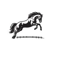 Horse silhouette on white background. Horse logo vector