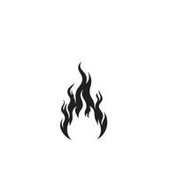 Fire flame silhouette on white background. fire flame logo vector