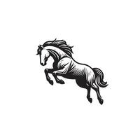 Horse silhouette on white background. Horse logo vector