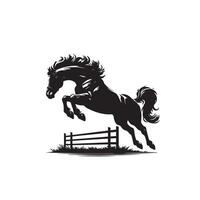 Horse silhouette on white background. Horse logo vector