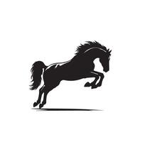 Horse silhouette on white background. Horse logo vector