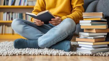 Cozy Reading Time at Home photo