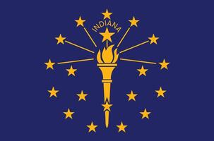 Indiana State Flag illustration. Indiana Flag. vector