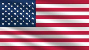 National flag of United States. USA Flag. Waving USA flag. vector