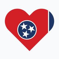 Tennessee State Flag illustration. Tennessee Flag. Tennessee State Heart Flag. vector