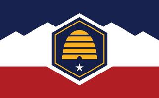 Utah State Flag illustration. Utah Flag. vector