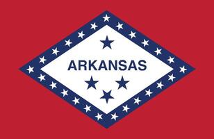 Arkansas State Flag illustration. Arkansas Flag. vector