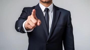 Businessman Pointing Forward photo