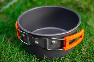 small pot, portable, simple cooking tools for camping photo