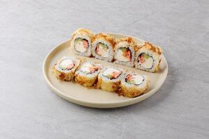 Classic roll philadelphia stock photo, isolated in white photo