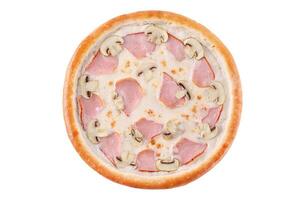 Appetizing Pepperoni Pizza, on a white background, isolate, for a food delivery site, photo