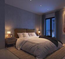 bedroom interior in modern style photo