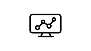 Symbol Daten Analytik Verwaltung Geschäft, 2d Animation. video