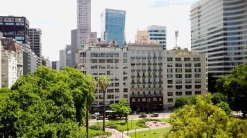 Midtown, historical business area with park. Argentine, Buenos Aires video
