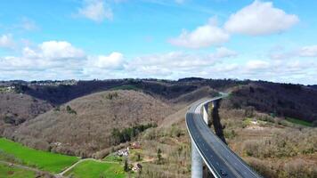 Viaduc des Angles Naves, Bridge drone shot video