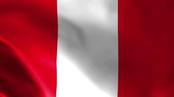 The flag of Peru fluttering in the wind. Detailed fabric texture. video