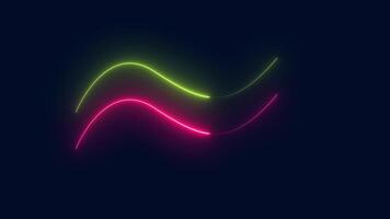 abstract glowing neon line loop animation. abstract saber neon frame loop background. video