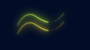 abstract gloeiend neon lijn lus animatie. abstract sabel neon kader lus achtergrond. video