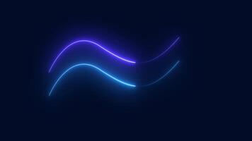 abstract glowing neon line loop animation. abstract saber neon frame loop background. video