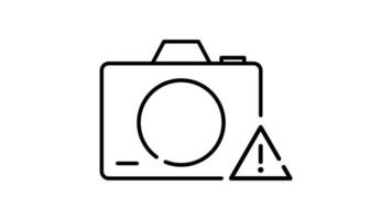 Camera Icon in Outline Style of nice animated for your videos, easy to use with Transparent Background video