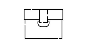 confezione scatola icona nel schema stile di simpatico animato per il tuo video, facile per uso con trasparente sfondo video