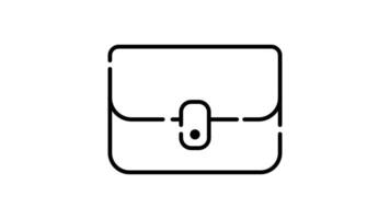 Wallet Icon in Outline Style of nice animated for your videos, easy to use with Transparent Background video