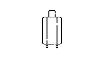 Suitcase Icon in Outline Style of nice animated for your videos, easy to use with Transparent Background video