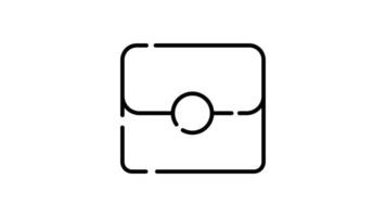 Wallet Icon in Outline Style of nice animated for your videos, easy to use with Transparent Background video