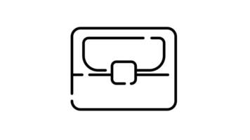 Wallet Icon in Outline Style of nice animated for your videos, easy to use with Transparent Background video