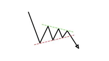 Diagram mönster ljusstake baisse symmetrisk triangel översikt stil av trevlig animerad för din videoklipp, lätt till använda sig av med transparent bakgrund video