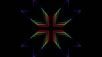 Multicolor Neon Arrows Background VJ Loop in 4K video