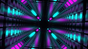 Cyan and Pink Abstract Energy Tunnel Background VJ Loop in 4K video