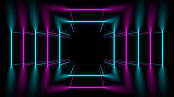 Pink and Cyan Lines Move in Different Directions Background VJ Loop in 4K video