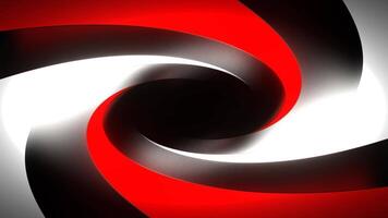Red and White Neon Lines Move on Spiral Background VJ Loop in 4K video