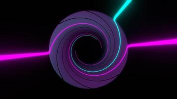 Cyan and Pink Rotating Spiral Lines Strobe Background VJ Loop in 4K video