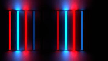 Red and Blue Neon Color Wall Background VJ Loop in 4K video