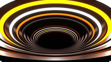 Orange and White Neon Reverse Ellipse Tunnel Background VJ Loop in 4K video