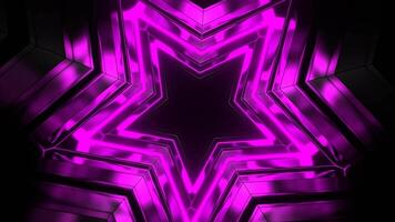 Cyan and Pink Star Strob Tunnel Background VJ Loop in 4K video