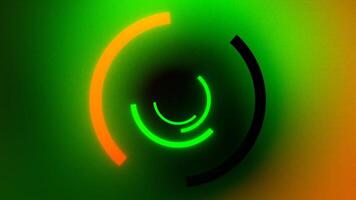 Red and Green Abstract Neon Half Ring Strobe Background VJ Loop in 4K video