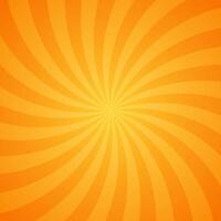 Orange Gradient Cartoon Style Swirl Starburst Pattern Texture In Blank Square Plain Background vector