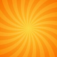 Orange Gradient Cartoon Style Swirl Starburst Pattern Texture In Blank Square Plain Background vector