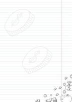 notebook sheet with financial doodles vector