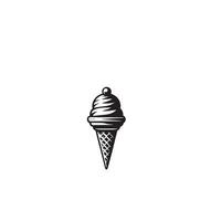 helado silueta en blanco antecedentes. helado logotipo, ilustración vector